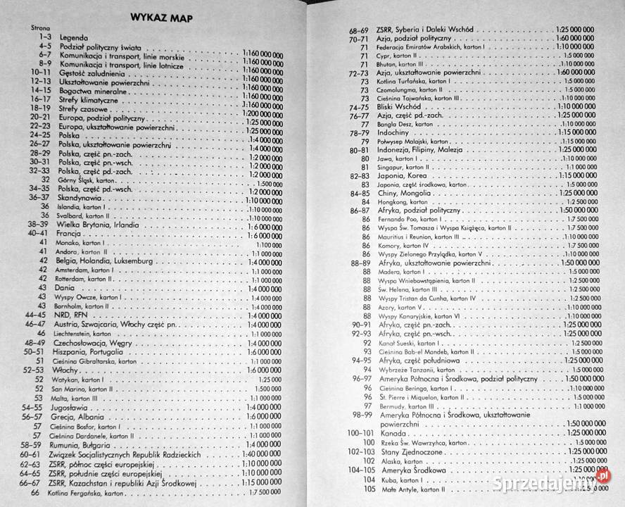Popularny atlas świata Wydanie 1977 red Zofia lubelskie