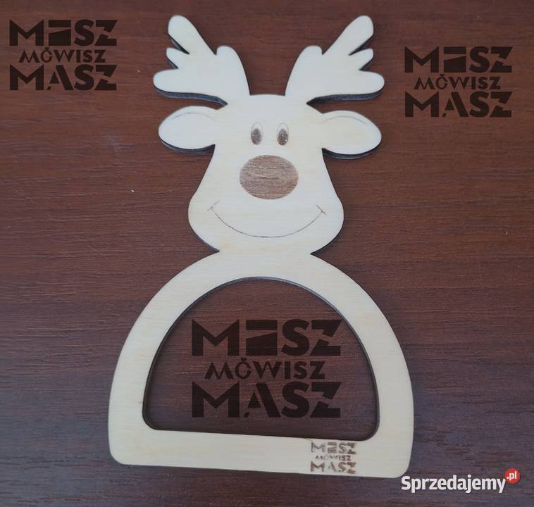 Pierścień drewniany z motywem bożonarodzeniowym Racot