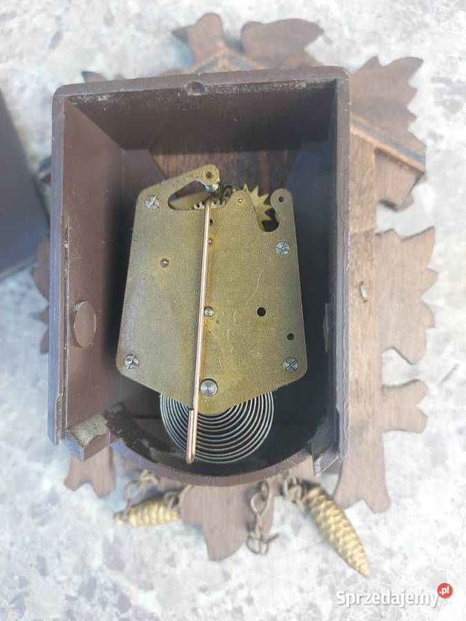 187 Stary zegar ścienny miniaturka 14 szwarcwald Tczew