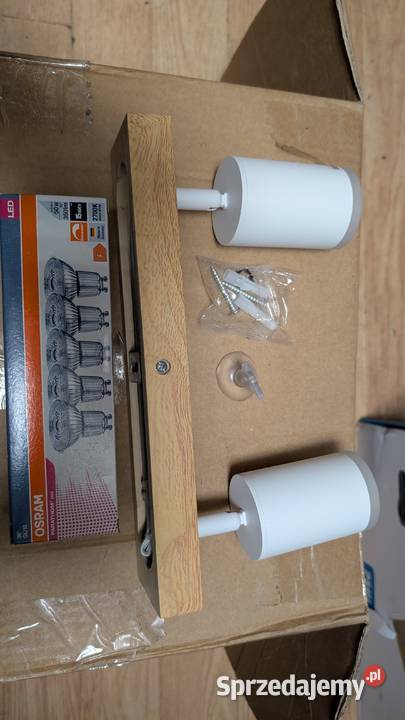 ZMH reflektor sufitowy 2 punktowy drewno GU10 Gliwice