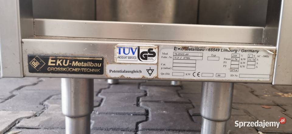 Bemar elektryczny EKU 40x70x85 230volt 117Kw Gastronomia Krotoszyn