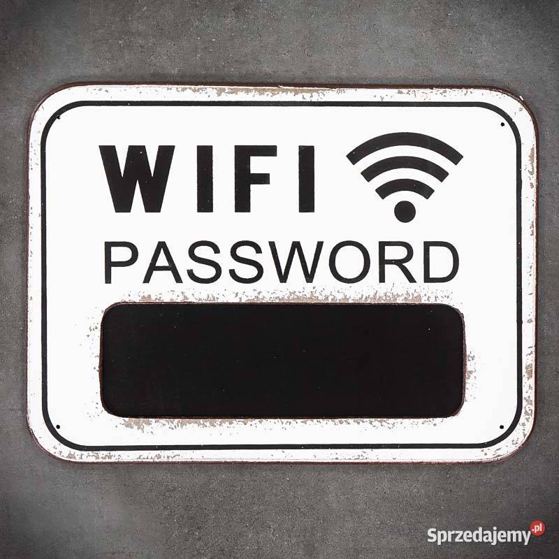 Tabliczka dekoracyjna kredowa WIFI hasło do Tablice i numery Drzwi Chmielnik