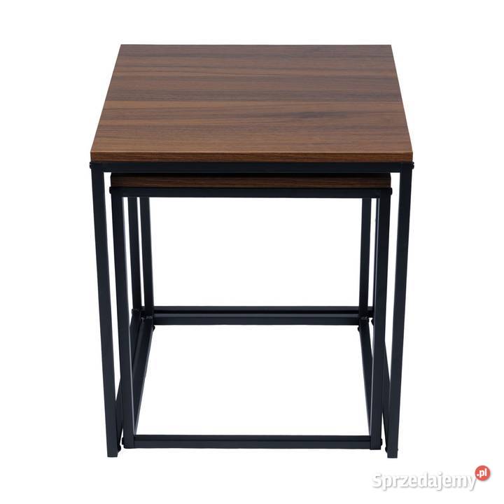 Nowoczesne stoliki kawowe kwadratowe zestaw 2w1 wielkopolskie Poznań