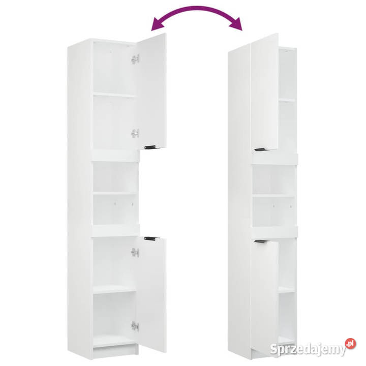 Szafka łazienkowa biała 32x34x1885 materiał Łazienkowe