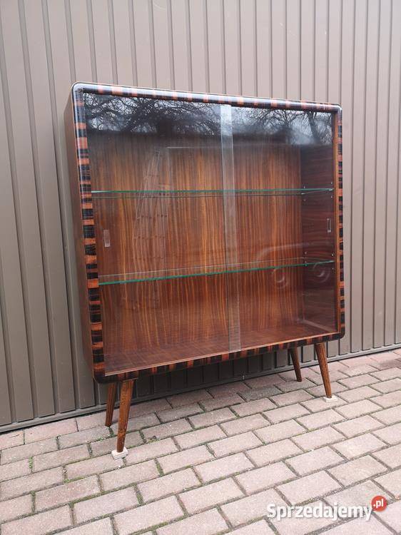 Witryna Biblioteka ARTDECO Orzech Zgrabna Stara Swarzędz