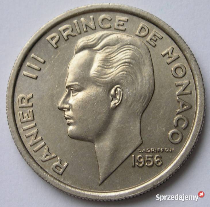 Monako 100 franków 1956 książę Rainier III stan sprzedam