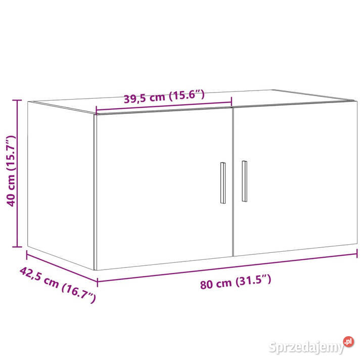 Szafka wisząca przydymiony dąb 80x425x40 mazowieckie Warszawa