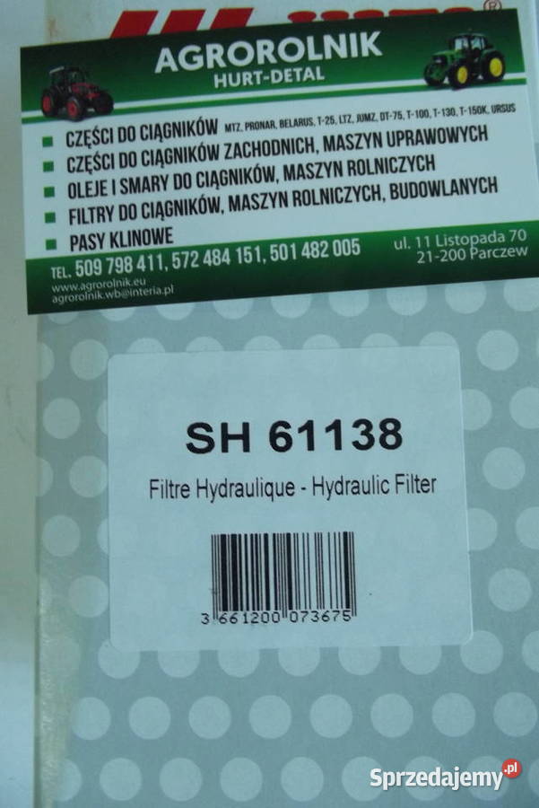 Filtr hydrauliczny SH 61138 CLAAS RENAULT DEUTZ Parczew sprzedam