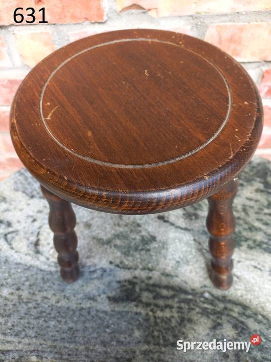 Kwietnik dębowy okrągły drewniany Stojak na