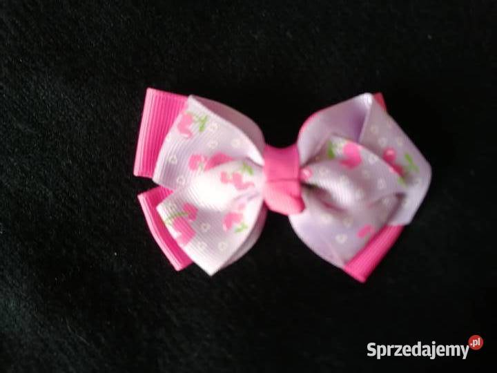 Zapinka do włosów złotoczerwona kokarda z Dodatki Łódź