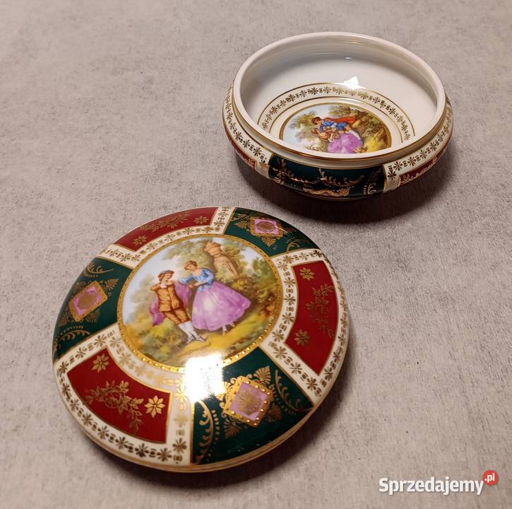 Erdmann Schlegelmich Bomboniera Szkatuła Scenka Dobrzany