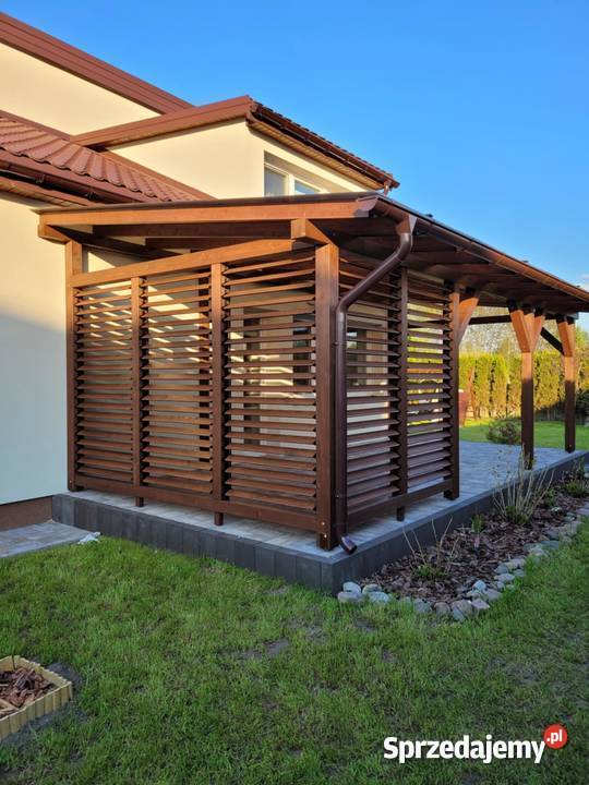 Pergola zadaszenie tarasu drewno BSH ruchome Ostrów Mazowiecka