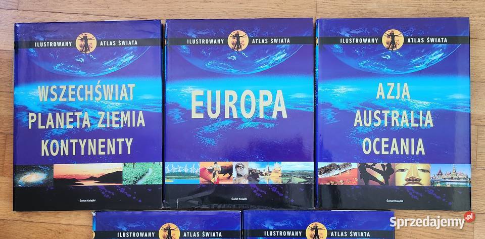 Ilustrowany atlas świata 5 tomów