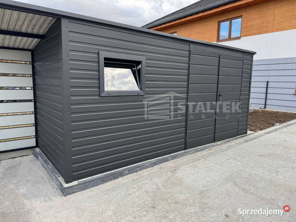 Schowek Domek Ogrodowy 5x2m wiata 1m Drzwi okno Gniezno sprzedam