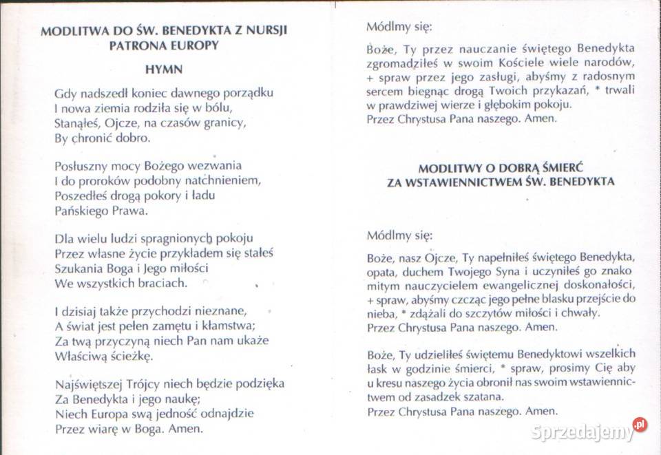 Kartka Modlitewna do Patrona Gliwice sprzedam