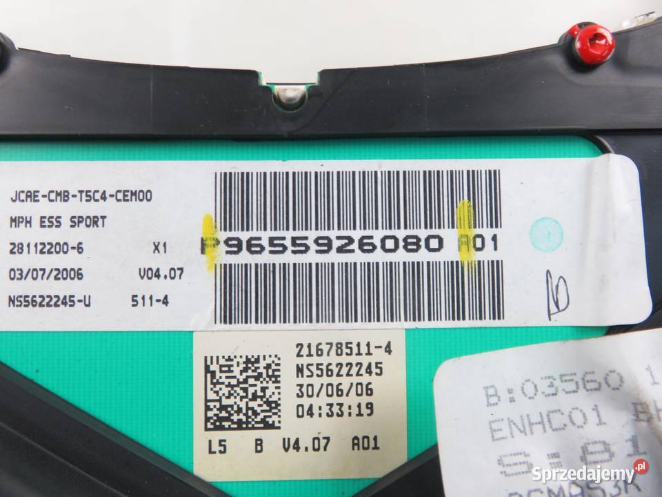 LICZNIK PEUGEOT 307 CC 3B 20 16V RFJ EW10A