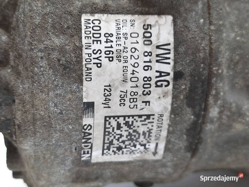 SPRĘŻARKA KLIMATYZACJI 5Q0816803F 20 TDI VW sprzedam