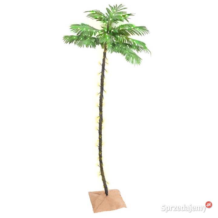 vidaXL Palma z oświetleniem 136 ciepłych białych mazowieckie