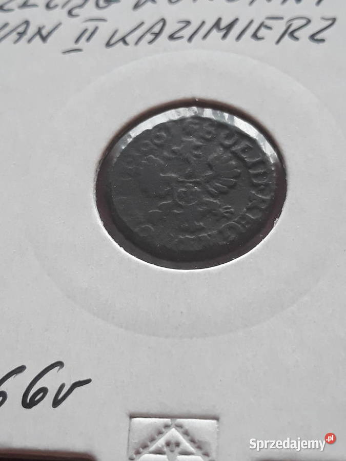 Szeląg Koronny 1666 r Jan II Kazimierz J Konin