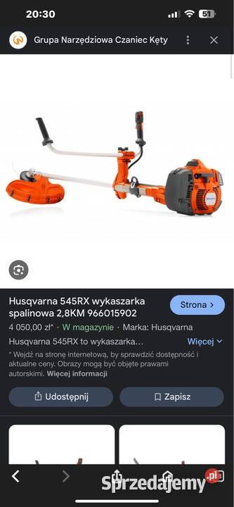 Seriws kos spalinowy pił i innych sprzęt Myślenice sprzedam