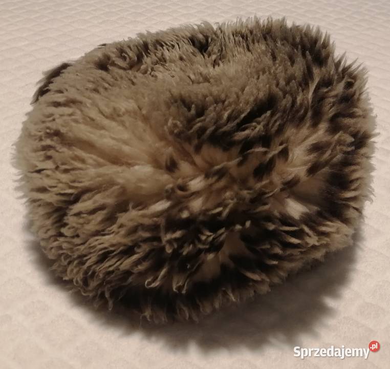 Czapka zimowa futrzana szara melanż 545 Odzież sprzedam