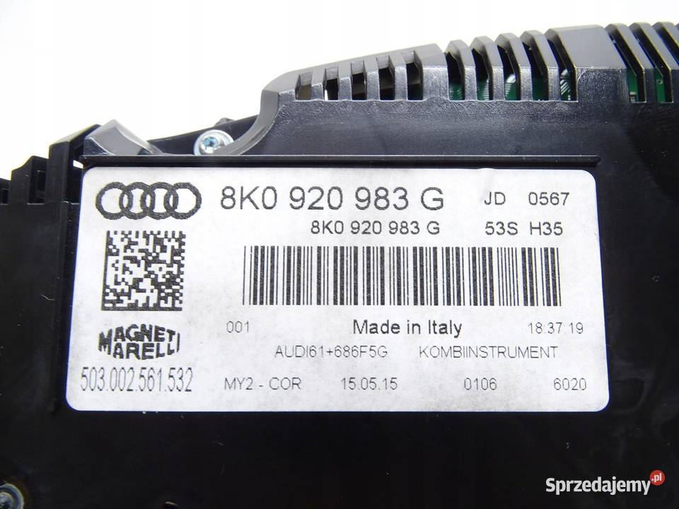 LICZNIK ZEGARY ZEGAR AUDI A4 B8 LIFT 20 TDI osobowe