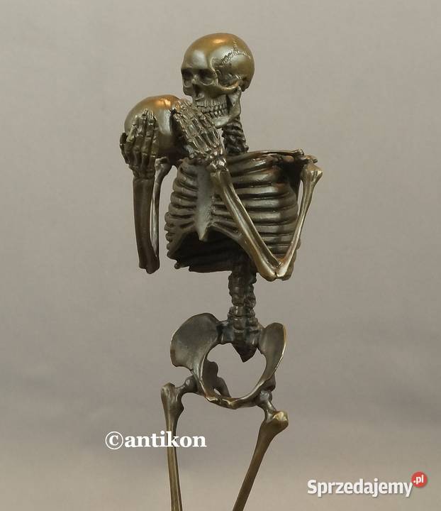 Figurka z brązu kościotrup Gdańsk