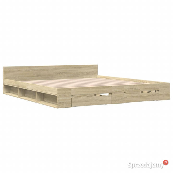 Rama łóżka z szufladami kolor dąb sonoma 200x200 Warszawa