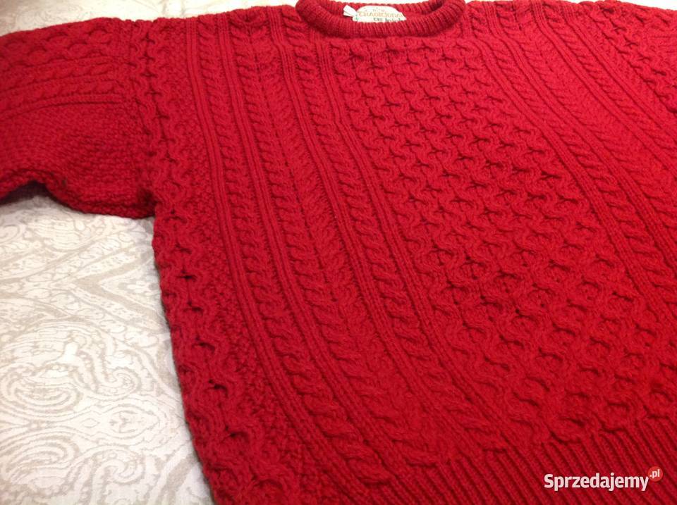 Gryby Wełniany Sweter XL Czysta Żywa Wełna NOWY Rozmiar 42(XL) Moda i Styl Nowa Sól