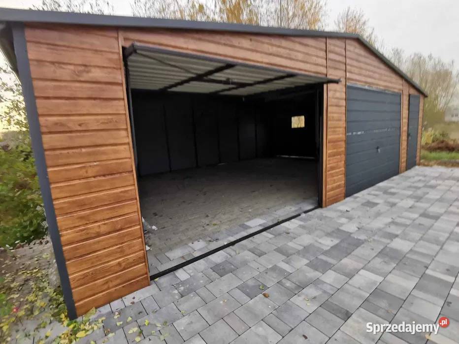 Garaż blaszany 9x6 drewnopodobny obróbki Kraków