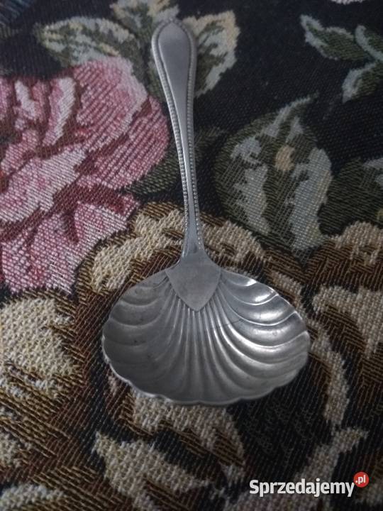 Stara Łyżeczka do cukiernicy zdobiona sygnowana śląskie Ruda Śląska