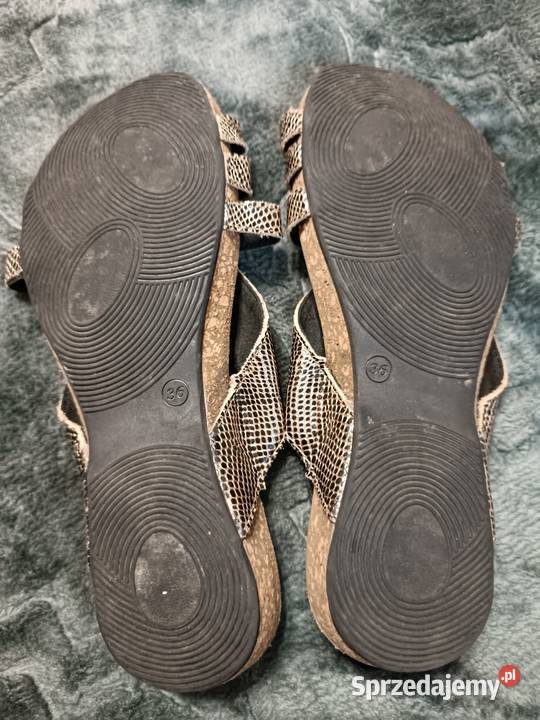Sandały r 36 złote wężowy wzór śląskie Katowice sprzedam