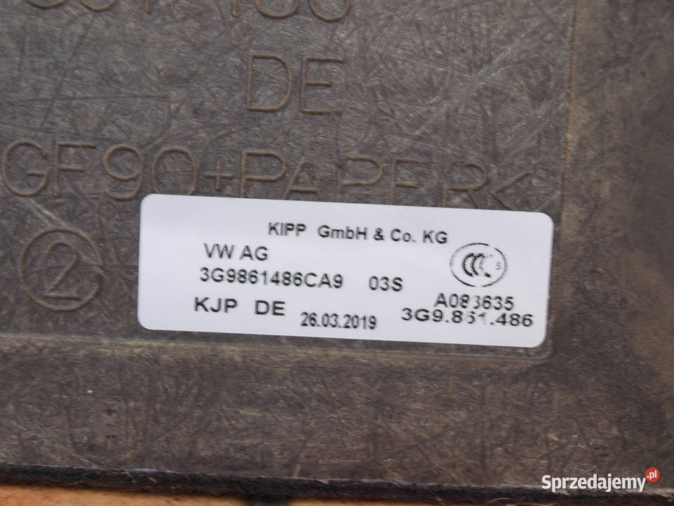 VW Passat B8 Kombi podłoga wykładzina bagażnika Kalisz