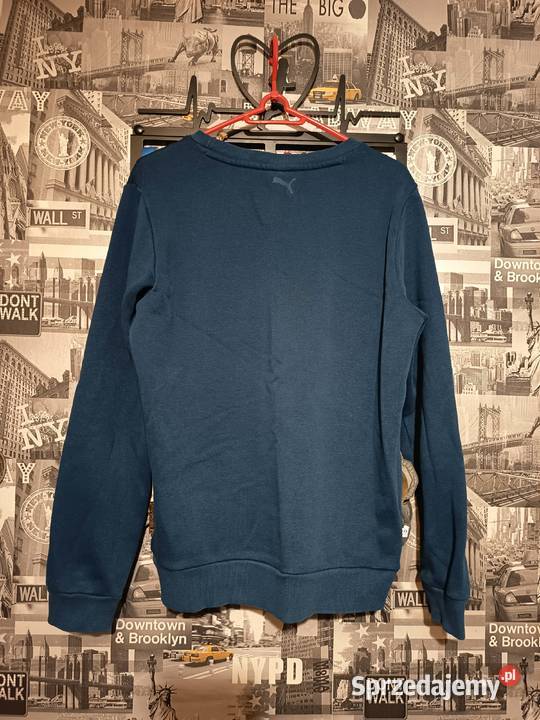 Granatowa Bluza Bawełniana Puma Logo Streetwear podlaskie