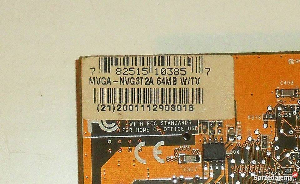 Karta graficzna NVIDIA GeForce3 Ti200 64MB AGP Karty graficzne Gliwice