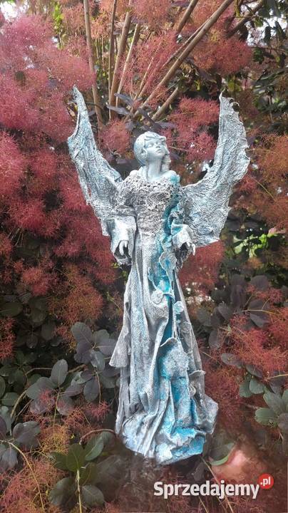 Anioł w szarości srebrze i turkusach Zamość sprzedam