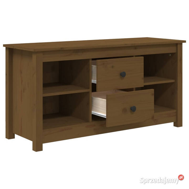 Szafka pod TV miodowy brąz 103x365x52 drewno RTV mazowieckie