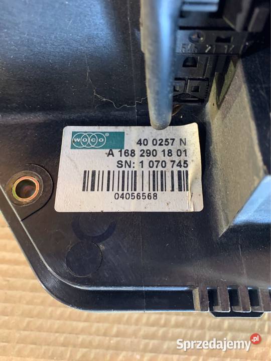Pedały komplet mercedes a klasa w168 A1682901801 zachodniopomorskie