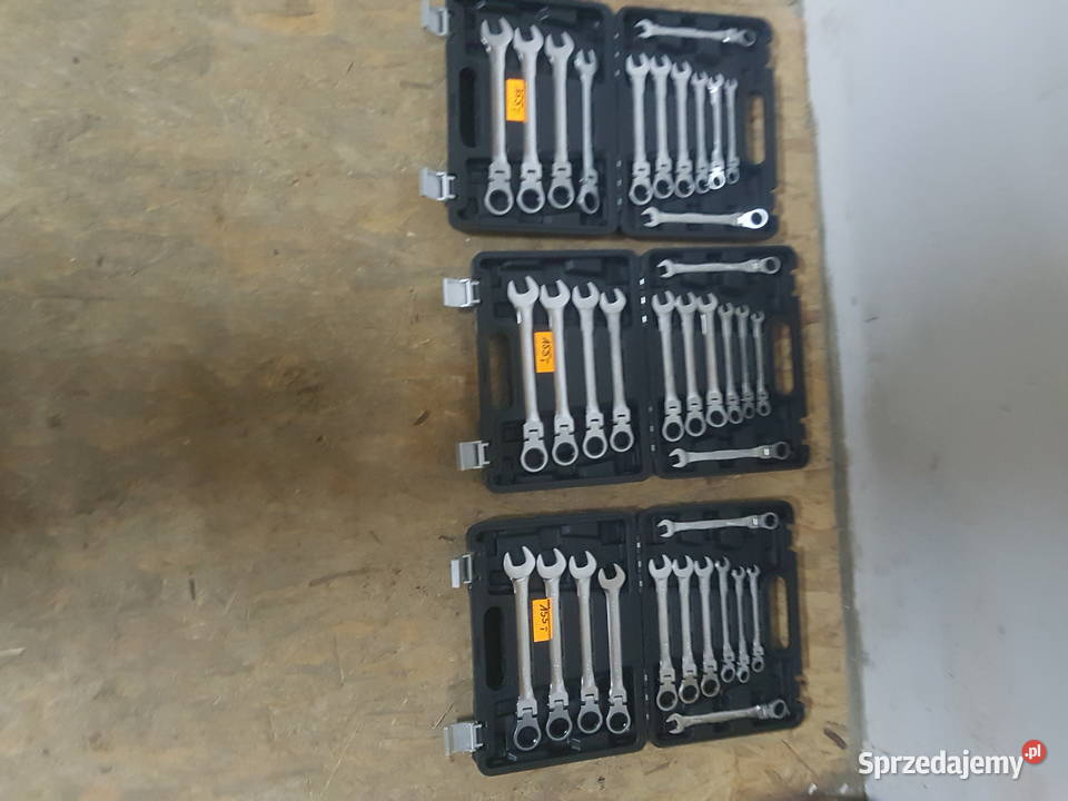 KLUCZE PŁASKO OCZKOWE Z GRZECHOTKĄ ŁAMANE 819 MM