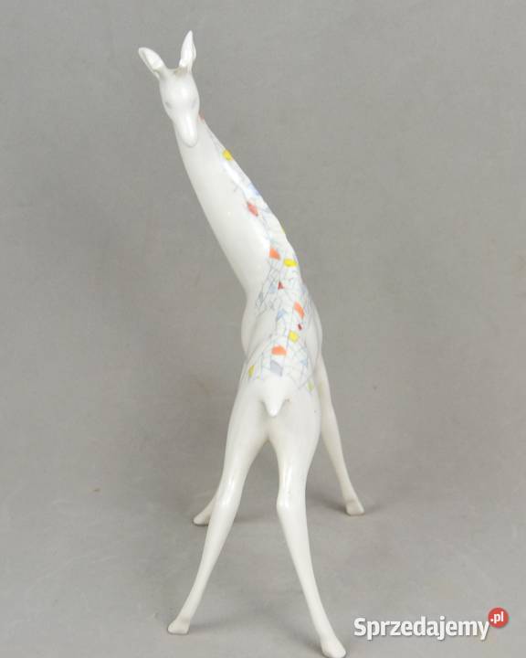 Żyrafa pikasiak Jen Hanzly Aquincum Węgry lata Porcelana i szkło Pomiechówek