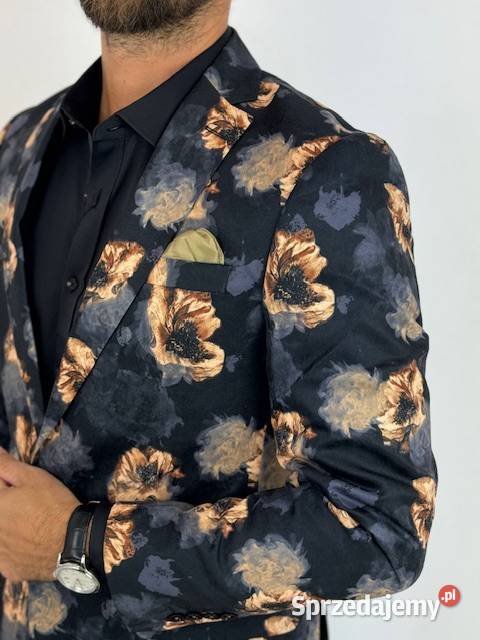 GIOVANNI PERA Marynarka męska D627 czarna w Ostrów Wielkopolski