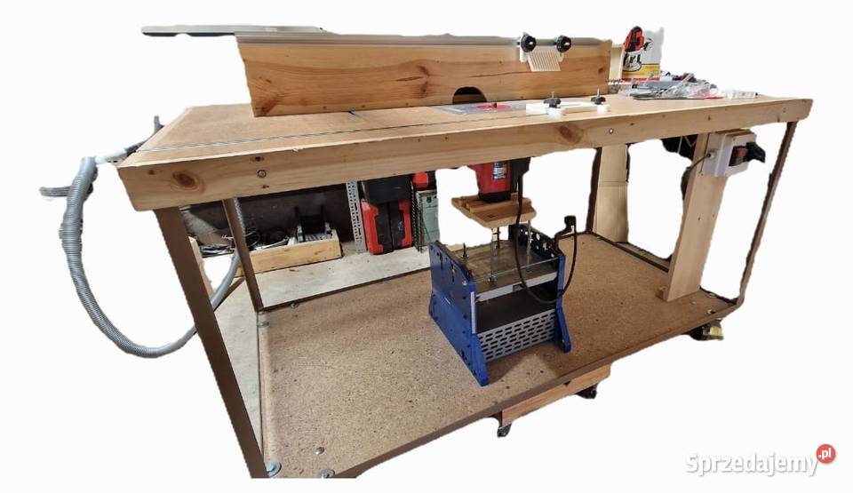 stół warsztatowy frezarski 2w1 z frezarką Makita