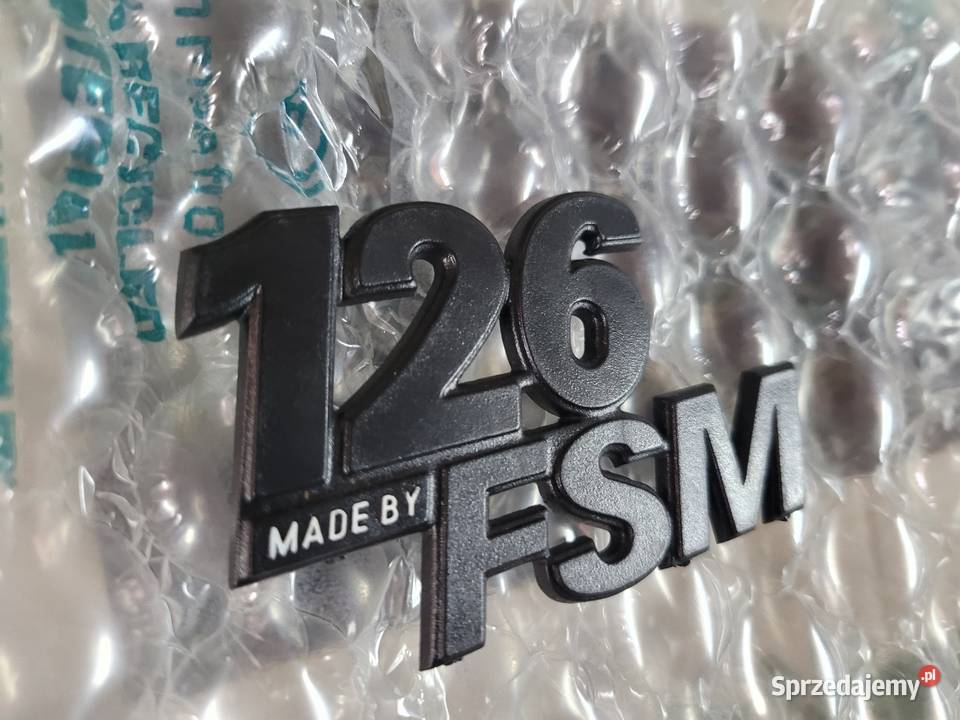 Emblemat Fiat 126p znaczek 126 made by fsm Tuszynek Majoracki