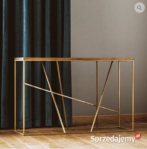 Konsola czarna loft dąb lity 90cm Konsole łódzkie Radomsko