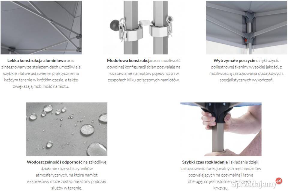 Namiot ekspresowy 3m x 3m różne rozmiary metal Gdańsk