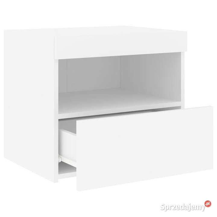 Szafki nocne z oświetleniem LED 2 białe 50x40x45 mazowieckie Warszawa