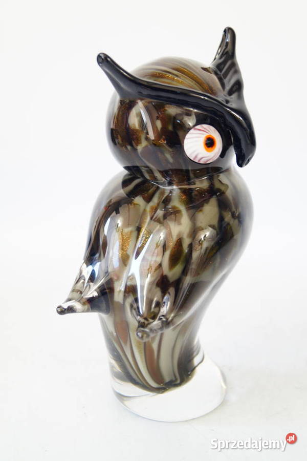Figura szklana figura Murano style SOWA sówka Gizałki