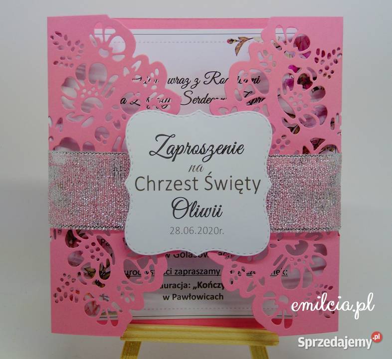 Zaproszenia ażurowe Koperta Ślub emilcia Zielona Góra