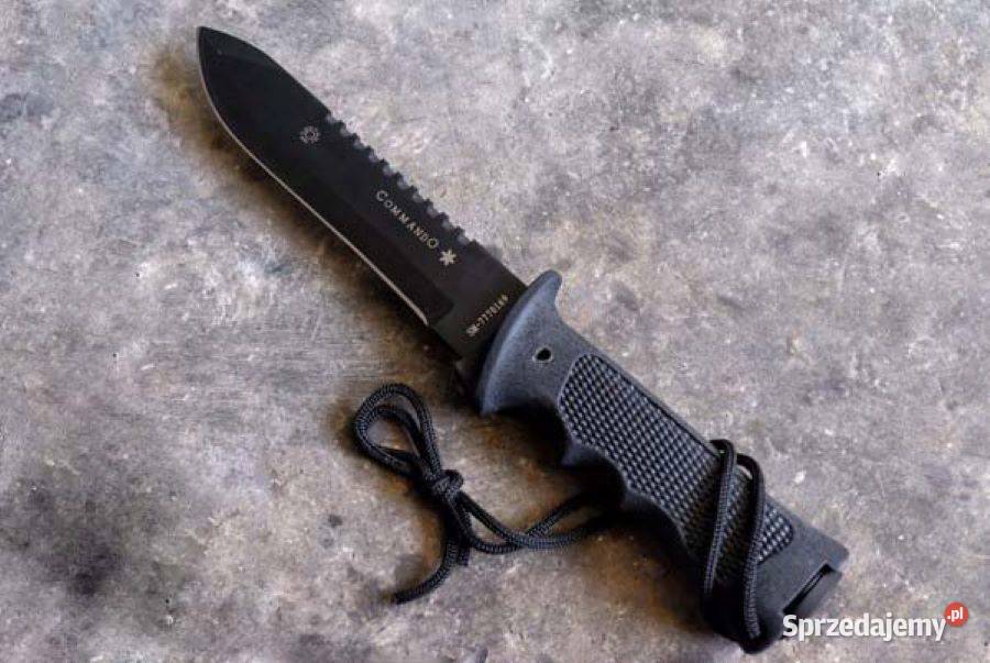 Nóż taktyczny COMMANDO Wojskowy SURVIVAL Akcesoria, narzędzia i noże