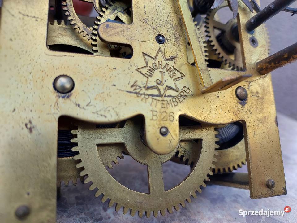 611 Mechanizm starego zegara ściennego Junghans Tczew